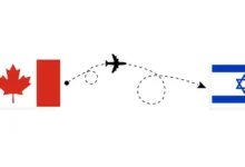 Netanyahu's official aircraft depicted flying through Canadian airspace during a trip to Washington.